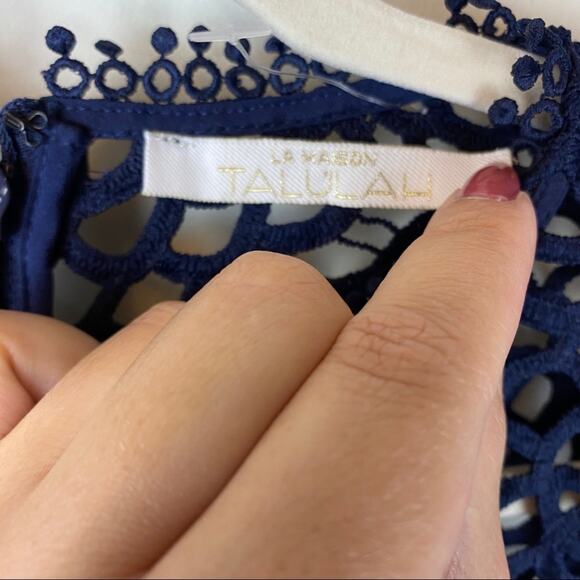 La Mason Talulah Roseate Teal Mini Lace Cocktail Evening Going Out Dress Small - Picture 4 of 12